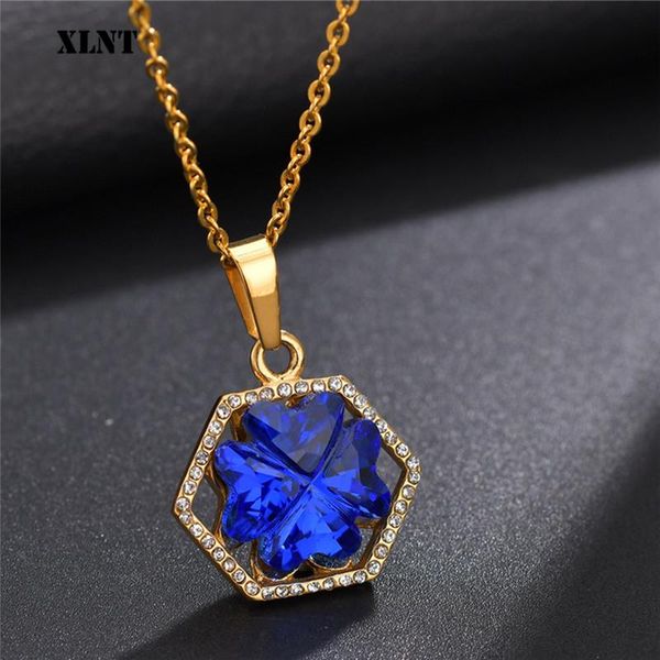 pendant necklaces xlnt stainless steel crystal hexagon pendants necklace women choker jewelry clover trendy chain valentine's day, Silver
pendant necklaces xlnt stainless steel crystal hexagon pendants necklace women choker jewelry clover trendy chain valentine's day, Silver