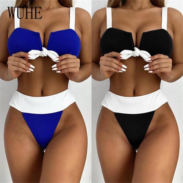 plicing v shaped swim knotted female swimsuit high waist bikini women swimwear two-pieces set bather bathing suit women's, White;black
plicing v shaped swim knotted female swimsuit high waist bikini women swimwear two-pieces set bather bathing suit women's, White;black