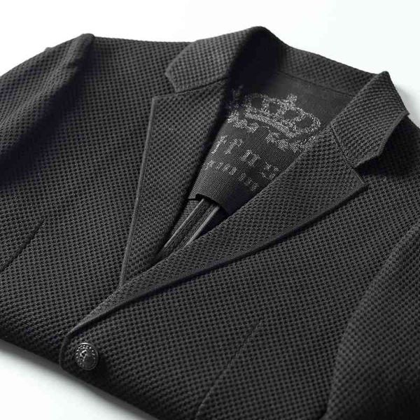 handsome to no friend simple three-dimensional fabric high-end men's knitted suit coat, White;black
handsome to no friend simple three-dimensional fabric high-end men's knitted suit coat, White;black