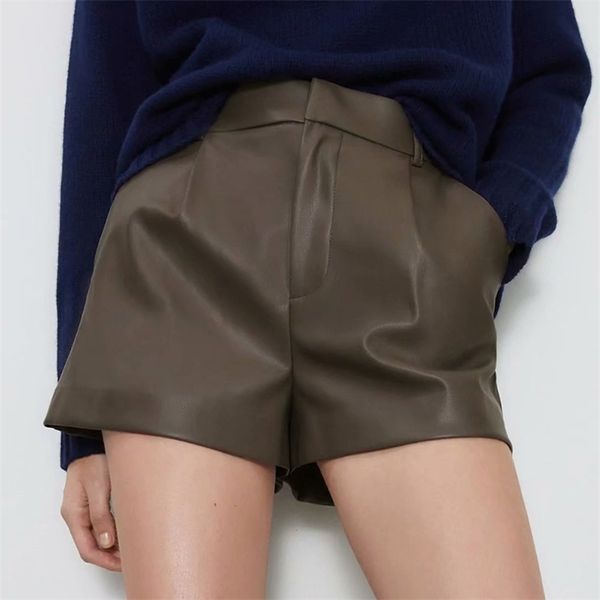 high waist pu leather shorts women autumn winter solid wide leg cool moto biker pockets fashion 210422, White;black
high waist pu leather shorts women autumn winter solid wide leg cool moto biker pockets fashion 210422, White;black