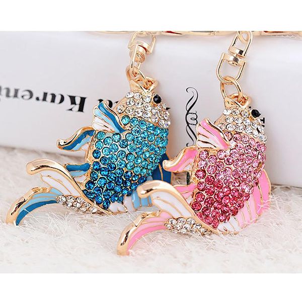 keychains exquisite enamel crystal fish key chains holder goldfish bag buckle handbag pendant for car keyrings, Silver
keychains exquisite enamel crystal fish key chains holder goldfish bag buckle handbag pendant for car keyrings, Silver