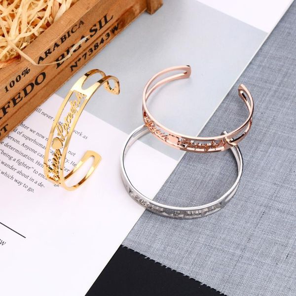 lateefah personalized custom name stainless steel bracelet words letters bracelets jewelry gift bangle, Black
lateefah personalized custom name stainless steel bracelet words letters bracelets jewelry gift bangle, Black