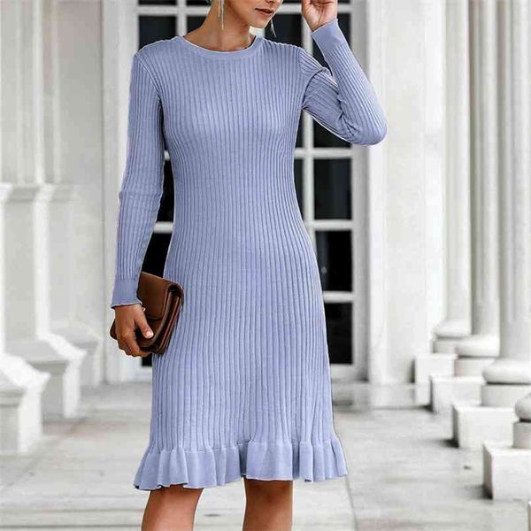 women's knit bottom dress winter autumn ruffled fishtail hip dress women elegant midi sweater a-line ruffles 210508, Black;gray
women's knit bottom dress winter autumn ruffled fishtail hip dress women elegant midi sweater a-line ruffles 210508, Black;gray