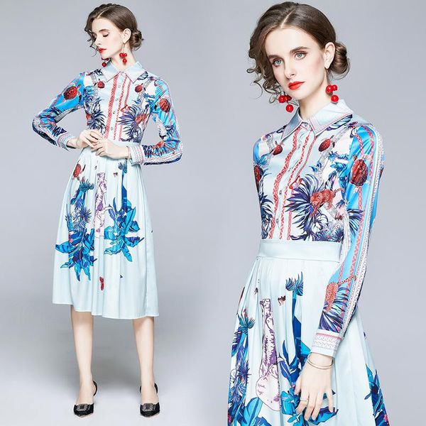 casual dresses sky blue office lady long sleeve spring/autumn harujuku dress european and american style full button floral print a-line, Black;gray
casual dresses sky blue office lady long sleeve spring/autumn harujuku dress european and american style full button floral print a-line, Black;gray