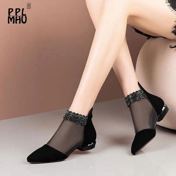 black rhinestone mesh breathable sandals retro non-slip pointed women shoes elegant peep toe zipper low-heeled
black rhinestone mesh breathable sandals retro non-slip pointed women shoes elegant peep toe zipper low-heeled