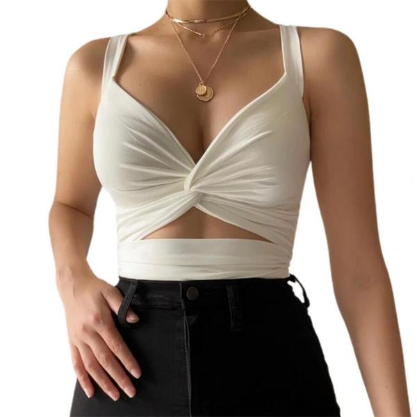 women's tanks & camis 2021 fashion women vest v neck backless solid color chest knot bandage camisole blouse for summer, White
women's tanks & camis 2021 fashion women vest v neck backless solid color chest knot bandage camisole blouse for summer, White
