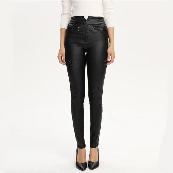 women's jeans autumn winter women high waist slim feet pu leather pants double zipper black denim trousers stitching fashion casual k89, Blue
women's jeans autumn winter women high waist slim feet pu leather pants double zipper black denim trousers stitching fashion casual k89, Blue