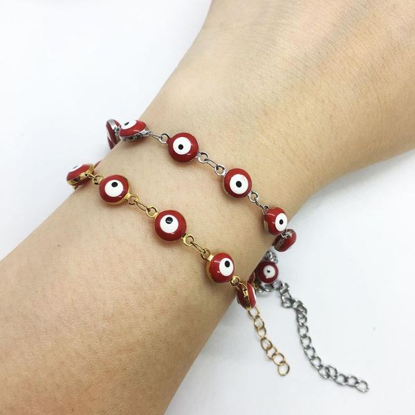 link, chain 16+5cm selling stainless steel bracelets for woman silver color link evil eye couples bracelet femme 2021 jewelry pulseira, Black
link, chain 16+5cm selling stainless steel bracelets for woman silver color link evil eye couples bracelet femme 2021 jewelry pulseira, Black