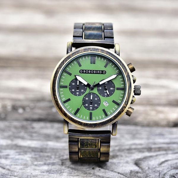 wristwatches reloj hombre bobo bird men wooden watch chronograph military quartz auto date display father's day gift, Slivery;brown
wristwatches reloj hombre bobo bird men wooden watch chronograph military quartz auto date display father's day gift, Slivery;brown