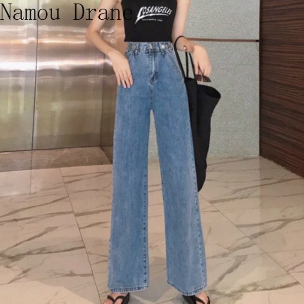 style retro autumn straight jeans women's high waisted slim and elegant same style wide leg pants women's loose floor pants 210522, Blue
style retro autumn straight jeans women's high waisted slim and elegant same style wide leg pants women's loose floor pants 210522, Blue