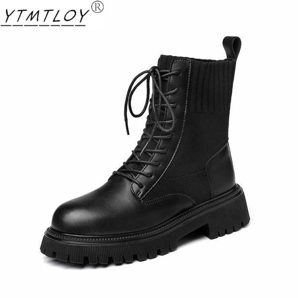 boots 2022 fall spring women's side zipper lace up leather non-slip motorcycle fashion thick sole shoes, Black
boots 2022 fall spring women's side zipper lace up leather non-slip motorcycle fashion thick sole shoes, Black