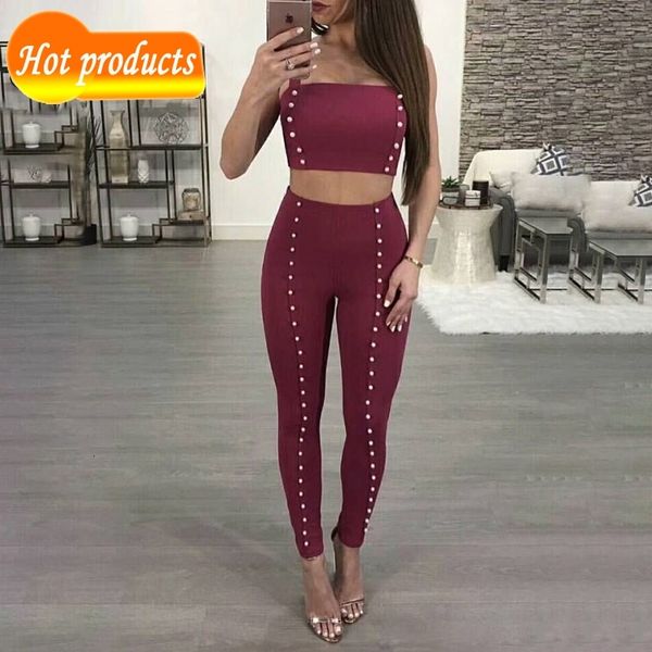 women's two piece pants clearance sale you fancy fringe two garments suit pearl sleeveless design celebrity party dress harvest pants, White
women's two piece pants clearance sale you fancy fringe two garments suit pearl sleeveless design celebrity party dress harvest pants, White