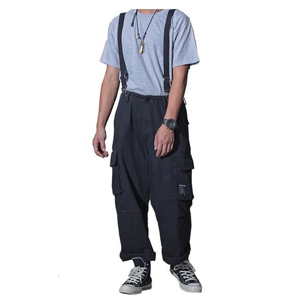 men's jeans men's loose wide leg pockets cargo bib overalls casual pants coveralls, Blue
men's jeans men's loose wide leg pockets cargo bib overalls casual pants coveralls, Blue