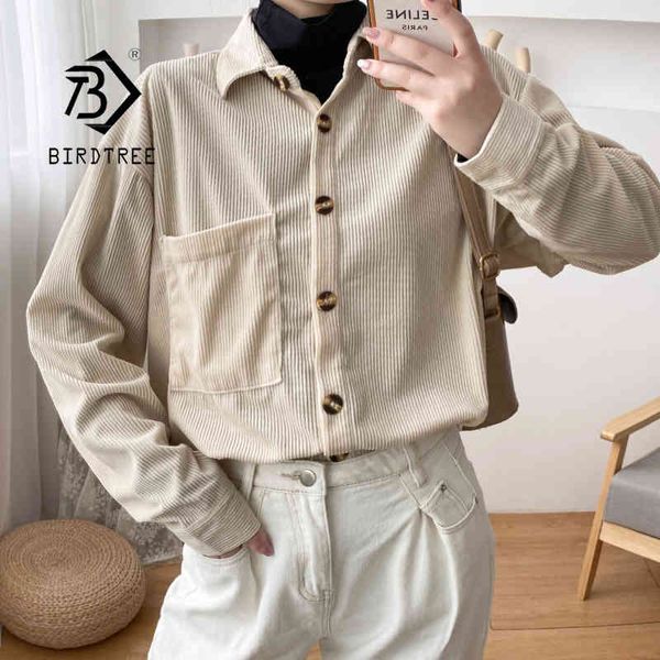 spring women solid corduroy batwing sleeve vintage blouse turn-down collar autumn loose button up bf style shirts t0o508f 210430, White
spring women solid corduroy batwing sleeve vintage blouse turn-down collar autumn loose button up bf style shirts t0o508f 210430, White