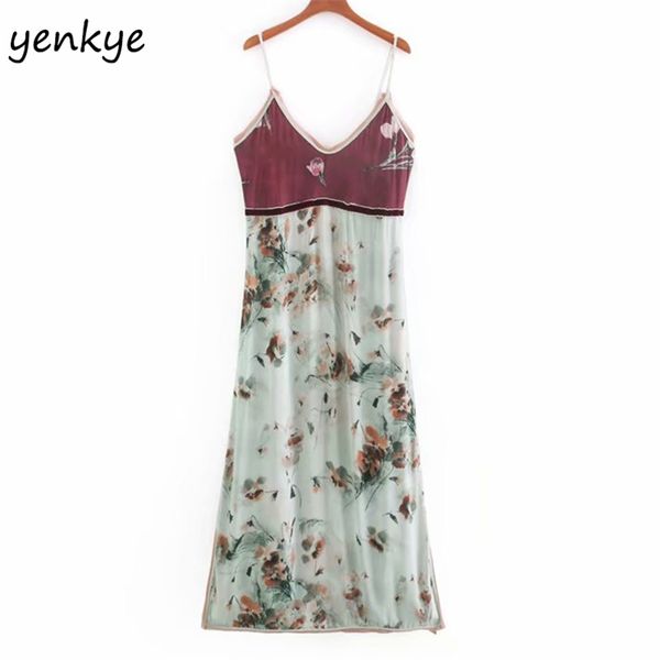 spaghetti strap dress women vintage patchwork floral print modern lady v neck sleeveless a-line summer long es 210514, Black;gray
spaghetti strap dress women vintage patchwork floral print modern lady v neck sleeveless a-line summer long es 210514, Black;gray