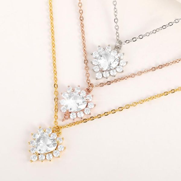 pendant necklaces delicate crystals heart necklace women girl luxury jewelry green pink red white big stone party gifts, Silver
pendant necklaces delicate crystals heart necklace women girl luxury jewelry green pink red white big stone party gifts, Silver
