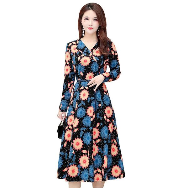 women causal print winter and autumn dresses vintage plus size long sleeve elegant 6xl vestidos casual, Black;gray
women causal print winter and autumn dresses vintage plus size long sleeve elegant 6xl vestidos casual, Black;gray