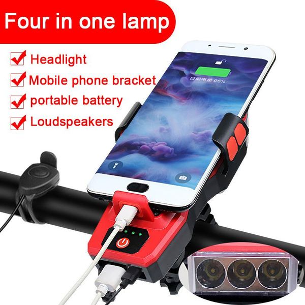 in 1 multi-function bike light 2* t6 led usb rechargeable headlight phone holder horn bank bicycle lamp lights
in 1 multi-function bike light 2* t6 led usb rechargeable headlight phone holder horn bank bicycle lamp lights