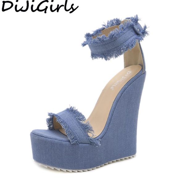 dijigirls 2021 women ultra very high heels frayed fringe denim shoes ankle strap buckle sandals platform wedge heel pumps party, Black
dijigirls 2021 women ultra very high heels frayed fringe denim shoes ankle strap buckle sandals platform wedge heel pumps party, Black