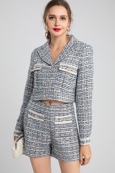 women's tracksuits sq10269 fashion sets 2022 runway luxury european design party style clothing, Gray
women's tracksuits sq10269 fashion sets 2022 runway luxury european design party style clothing, Gray