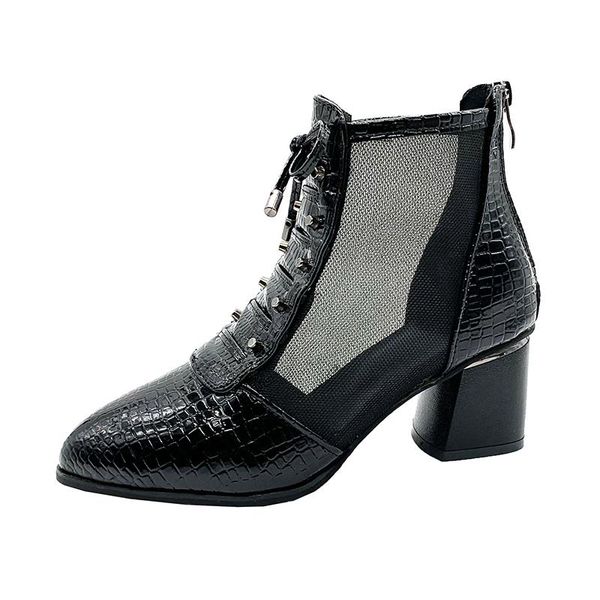 boots mesh emboss ankle women high heels booties lace up snake skin shoes pointed toe zip female summer 2021, Black
boots mesh emboss ankle women high heels booties lace up snake skin shoes pointed toe zip female summer 2021, Black