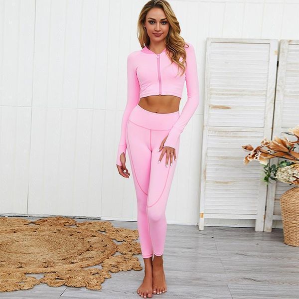 pieces tight stretchy women sports sets ladies zipper long sleeve short +biker pants outfits 2021 solid female fitness set1, White
pieces tight stretchy women sports sets ladies zipper long sleeve short +biker pants outfits 2021 solid female fitness set1, White