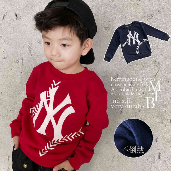 sweatshirts york yank winter fashion brand children's boys' middle and small children's herringbone round neck sweater plush, Black
sweatshirts york yank winter fashion brand children's boys' middle and small children's herringbone round neck sweater plush, Black