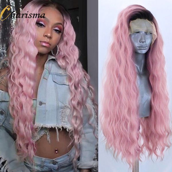 costume accessories synthetic lace front wig long wavy hair ombre pink wigs for black women heat resistant natural hairline cosplay wigs, Silver
costume accessories synthetic lace front wig long wavy hair ombre pink wigs for black women heat resistant natural hairline cosplay wigs, Silver