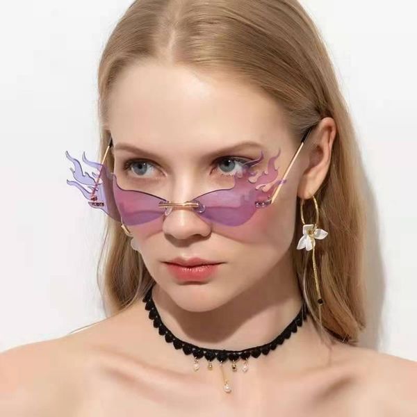 sunglasses glasses 2021 personality flame frameless ladies fashion exaggerated trend, White;black
sunglasses glasses 2021 personality flame frameless ladies fashion exaggerated trend, White;black