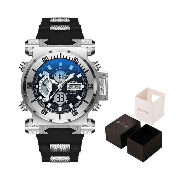 wristwatches loqnce s8022 men's watch quartz electronic dual movement alarm clock calendar meek multifunctional waterproof watches, Slivery;brown
wristwatches loqnce s8022 men's watch quartz electronic dual movement alarm clock calendar meek multifunctional waterproof watches, Slivery;brown