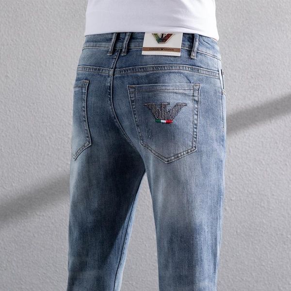 men's pants high end hong kong spring and summer thin jeans youth korean trend stretch slim legged trousers, Black
men's pants high end hong kong spring and summer thin jeans youth korean trend stretch slim legged trousers, Black