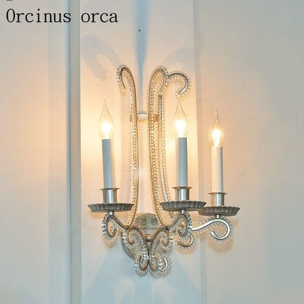 wall lamp american country crystal candle living room corridor bedroom bedside garden antique creative iron art
wall lamp american country crystal candle living room corridor bedroom bedside garden antique creative iron art