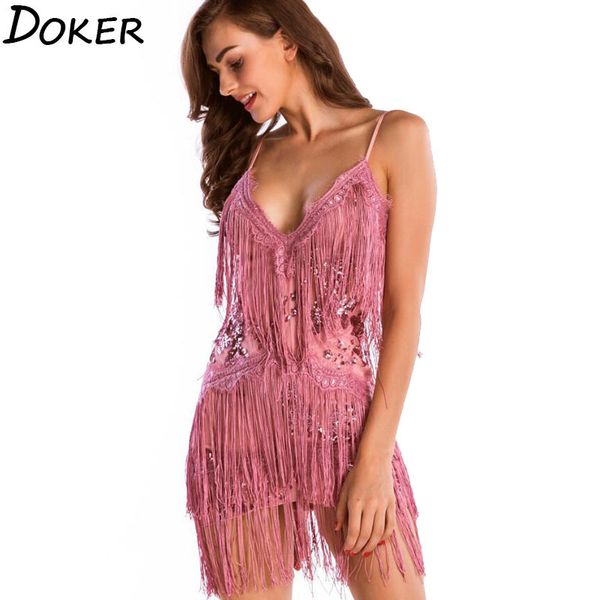 spring summer evening party dress women v-neck sleeveless fringed sequin backless mini dress femme 210423, Black;gray
spring summer evening party dress women v-neck sleeveless fringed sequin backless mini dress femme 210423, Black;gray