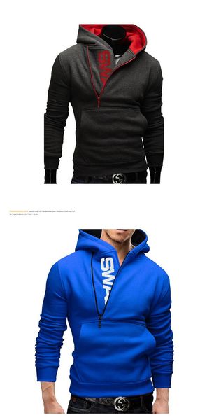 men's hoodies & sweatshirts foreign trade outdoor leisure sweater, european and american trend plus velvet pullover, side zipper multic, Black
men's hoodies & sweatshirts foreign trade outdoor leisure sweater, european and american trend plus velvet pullover, side zipper multic, Black