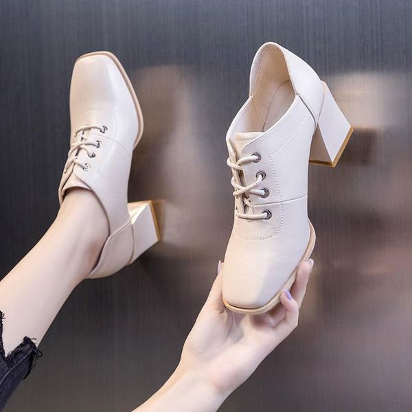black and beige synthetic soft leather women's shoes, high heels square laced shoes in 2021 dress
black and beige synthetic soft leather women's shoes, high heels square laced shoes in 2021 dress