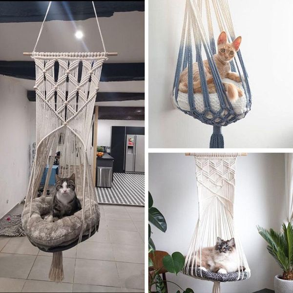 cat beds & furniture hand-woven hanging basket cotton pet nest dog hammock thread toy swing bohemian wall macrame 5 sizes
cat beds & furniture hand-woven hanging basket cotton pet nest dog hammock thread toy swing bohemian wall macrame 5 sizes