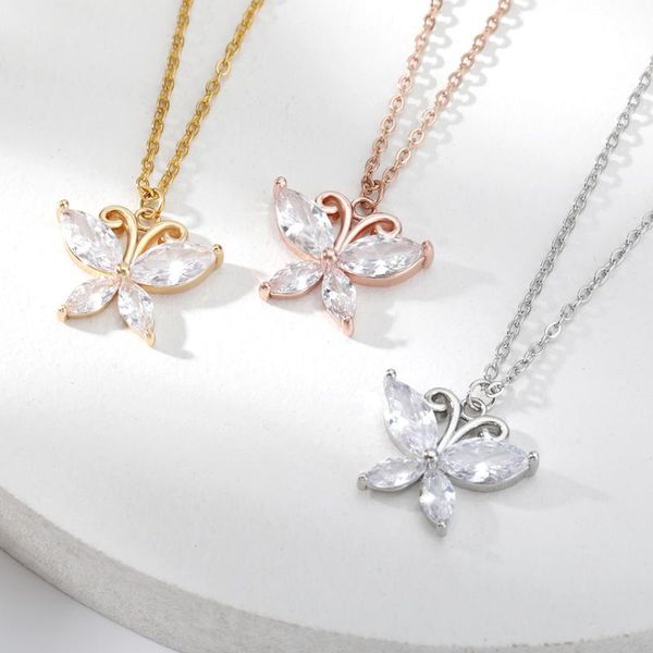 chains cute crystal butterfly necklace for women girls rose gold sliver color cubic zirconic choker fashion jewelry, Silver
chains cute crystal butterfly necklace for women girls rose gold sliver color cubic zirconic choker fashion jewelry, Silver