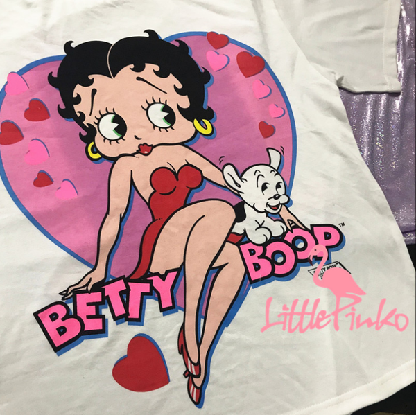 2021 oversized round neck tees betty print women short sleeve t-shirt short sleeve graphic tee y2k gothic t shirt for women, White
2021 oversized round neck tees betty print women short sleeve t-shirt short sleeve graphic tee y2k gothic t shirt for women, White