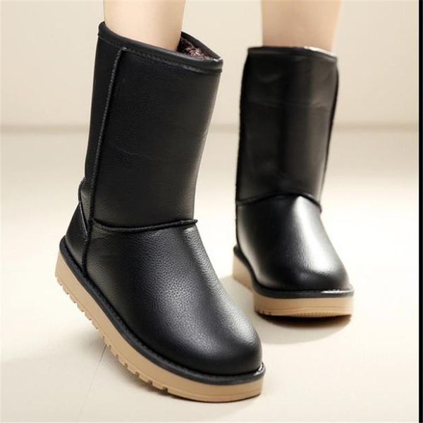 boots winter leather anti slip waterproof snow women's middle tube warm korean students plush thickened short cotton, Black
boots winter leather anti slip waterproof snow women's middle tube warm korean students plush thickened short cotton, Black