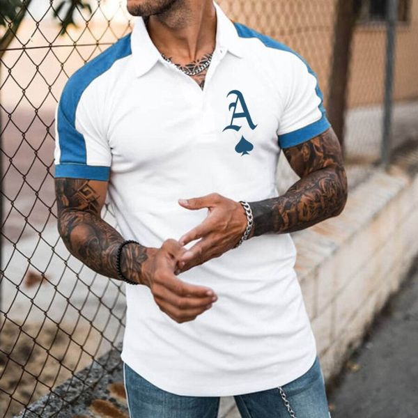 poker men s street polo shirt comfortable classic fashion daily travel work party workout, White;black
poker men s street polo shirt comfortable classic fashion daily travel work party workout, White;black