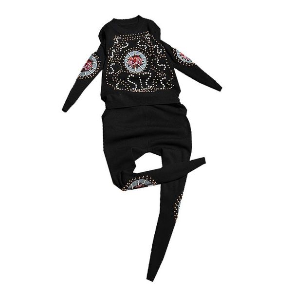 women's tracksuits yuzacdwx 2021spring two-piece small fragrance beaded cross-stitch sweater casual suit female leisure pants set autum, Gray
women's tracksuits yuzacdwx 2021spring two-piece small fragrance beaded cross-stitch sweater casual suit female leisure pants set autum, Gray