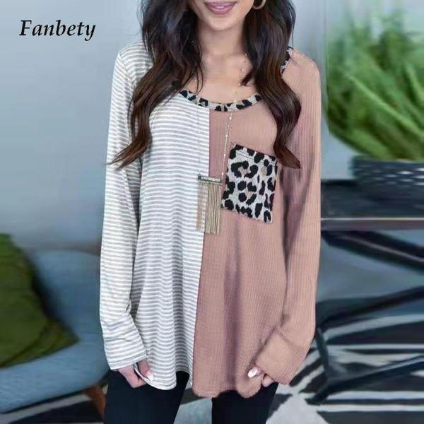 women's blouses & shirts vintage o neck patchwork stripe blouse patch pocket leopard blusa casual loose women long sleeve pullover shi, White
women's blouses & shirts vintage o neck patchwork stripe blouse patch pocket leopard blusa casual loose women long sleeve pullover shi, White