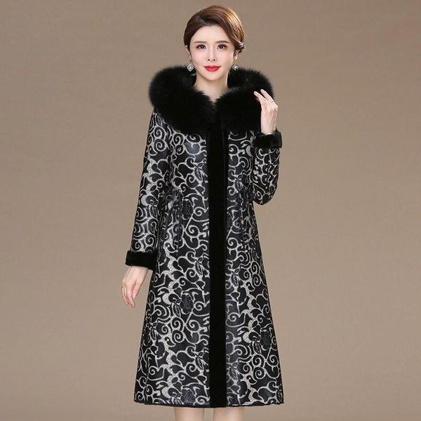 women's fur & faux winter women's artificial coat, luxurious long double wear, thick warm large woman plush coat, Black
women's fur & faux winter women's artificial coat, luxurious long double wear, thick warm large woman plush coat, Black