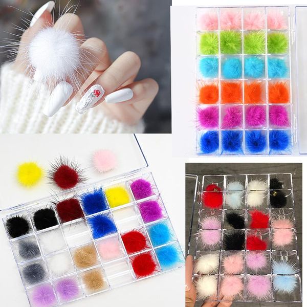 nail art decorations 24pcs/box pompom flush plush ball 3d (18pcs pompom+150pcs rhinestones)jewelry detachable magnet fashion fluffy ball*5mo, Silver;gold
nail art decorations 24pcs/box pompom flush plush ball 3d (18pcs pompom+150pcs rhinestones)jewelry detachable magnet fashion fluffy ball*5mo, Silver;gold