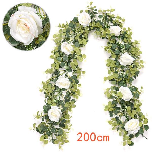 decorative flowers & wreaths 2m artificial eucalyptus garland champagne rose green leaves wedding background wall decoration
decorative flowers & wreaths 2m artificial eucalyptus garland champagne rose green leaves wedding background wall decoration
