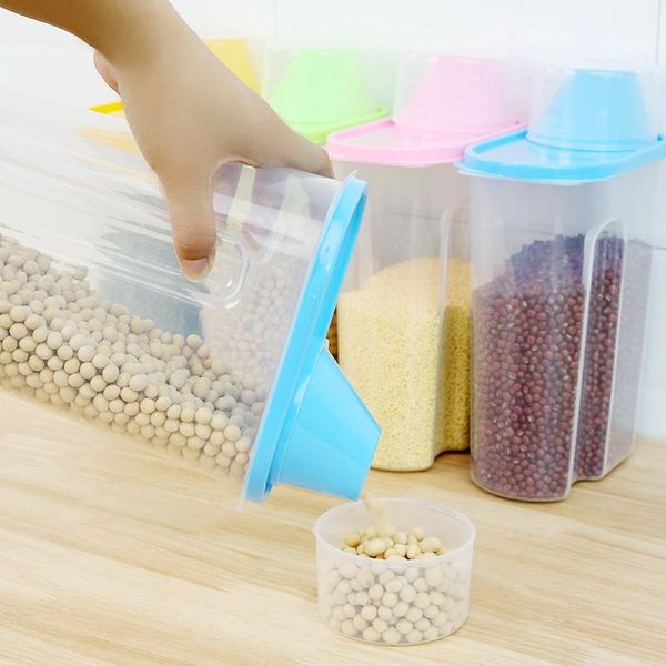 storage bottles & jars 2.5l box plastic cereal dispenser with lid kitchen grain rice container dried grains tank
storage bottles & jars 2.5l box plastic cereal dispenser with lid kitchen grain rice container dried grains tank