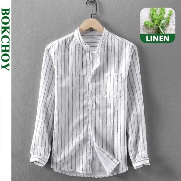 men's casual shirts linen striped for man cotton made breathable comfortable long sleeve 2021 autumn winter fml01, White;black
men's casual shirts linen striped for man cotton made breathable comfortable long sleeve 2021 autumn winter fml01, White;black