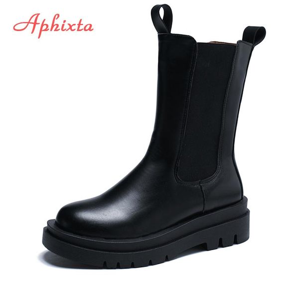 boots aphixta winter women elastic band fashion 5cm double sole chunky heel antiskid platform ankle shoes woman boats, Black
boots aphixta winter women elastic band fashion 5cm double sole chunky heel antiskid platform ankle shoes woman boats, Black