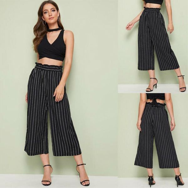 women lady palazzo plain flared wide leg pants leggings striped high waist baggy size s-xl 3g09 women's & capris, Black;white
women lady palazzo plain flared wide leg pants leggings striped high waist baggy size s-xl 3g09 women's & capris, Black;white
