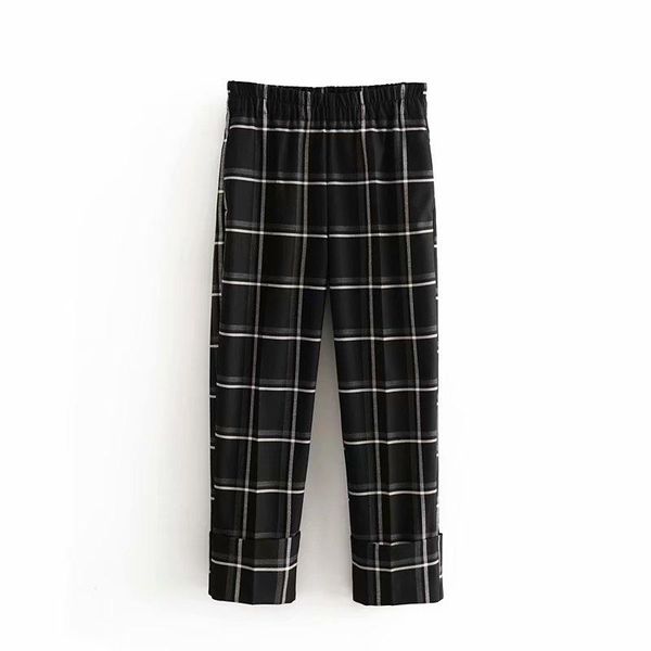 women's pants & capris casual black woman long 2021 spring-autumn fashion plaid nature ladies trousers elegant pockets female, Black;white
women's pants & capris casual black woman long 2021 spring-autumn fashion plaid nature ladies trousers elegant pockets female, Black;white